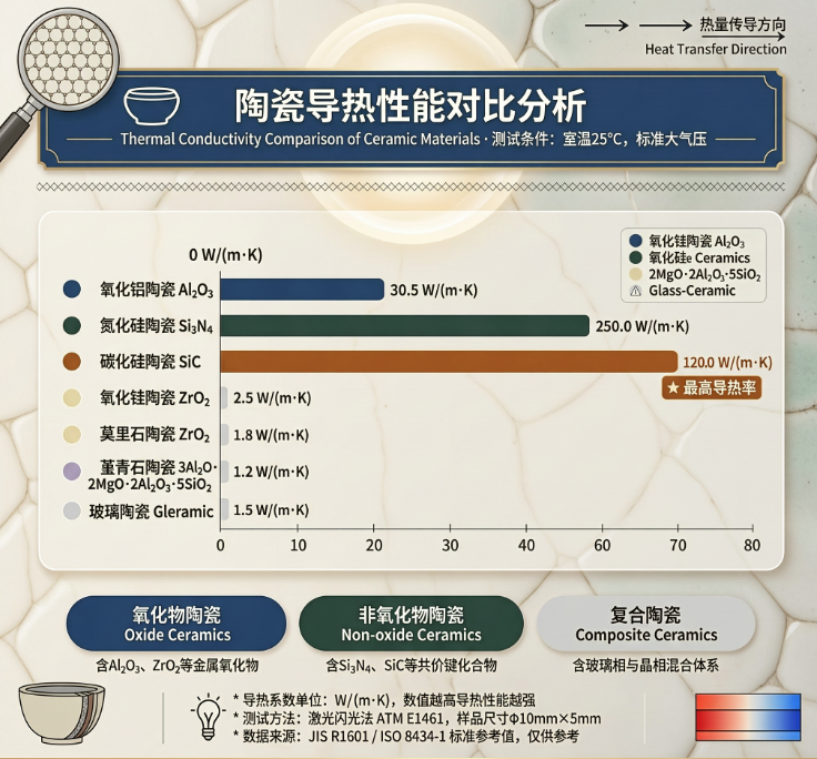 陶瓷导热性能对比图